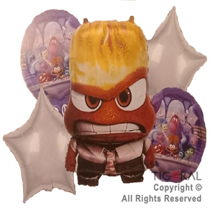 SET DE GLOBOS METALIZADO INTENSAMENTE FURIA 5 UNIDADES 